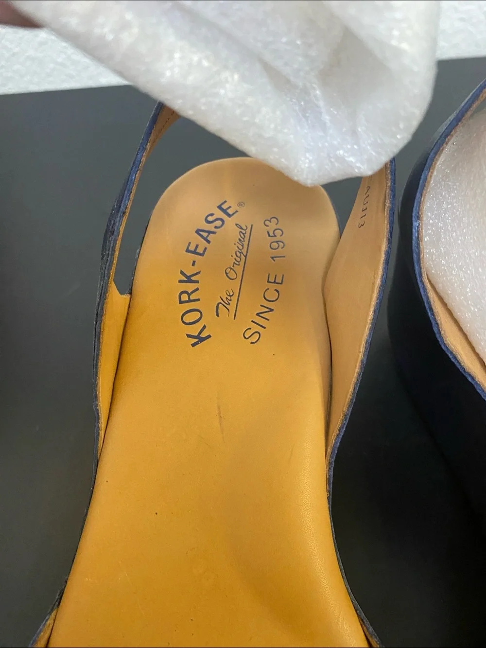 Kork-Ease Carolyne platform wedge sandals with an ankle strap in nave new 8